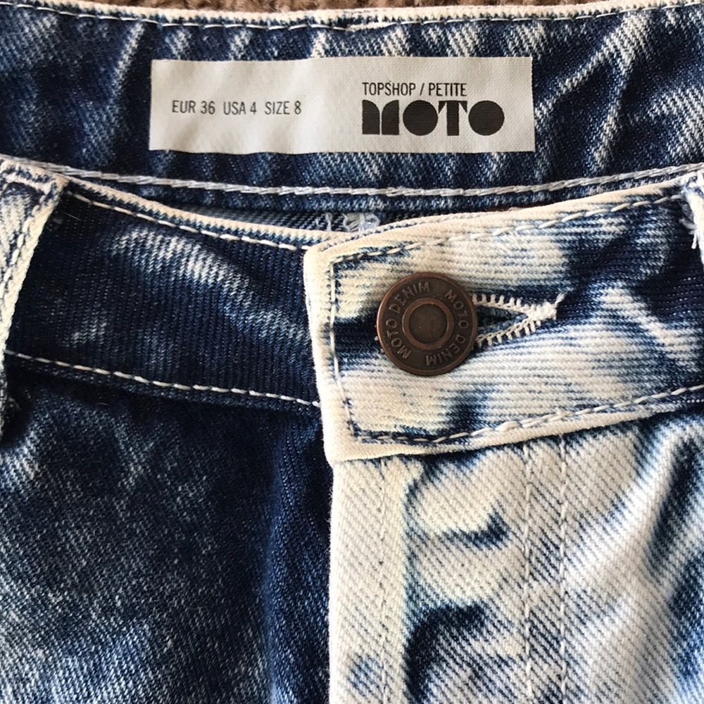 Topshop distresses Moto shorts - Picture 4 of 6